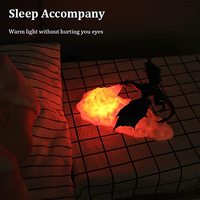 Lampe lunaire Dragon de Feu, Lampe de Nuit Imprimée en 3D, Lampes à Lave, Lampe Lune LED avec USB Rechargeable, Lampes Dragons de Glace