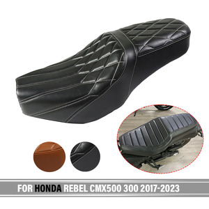 Siège de remplacement noir rayé en losanges pour moto Honda CMX Rebel 500 2017-2023, siège conducteur et passager avant et arrière <span class=keywords><strong>REBEL500</strong></span> - Product Image 3