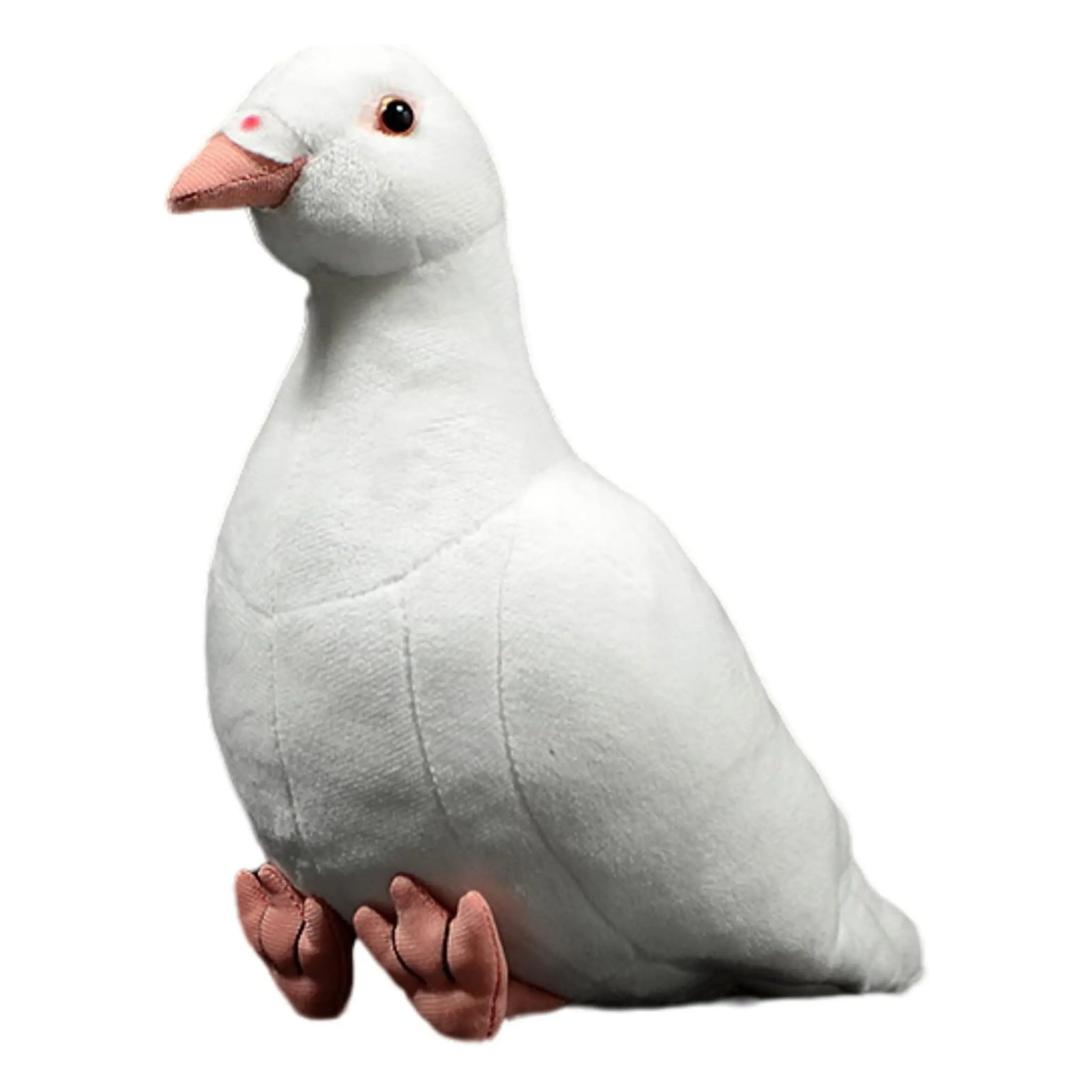 Custom Mascotte Realistische Witte Duif Knuffel Speelgoed Vrede Duif Knuffel Vogel Gewogen Pluche Speelgoed