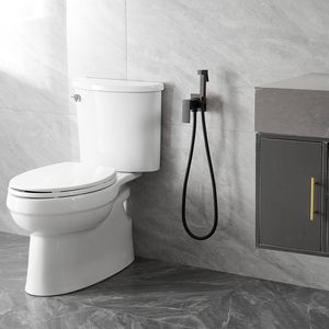 Douchette à main en laiton massif (noyau en cuivre) - Robinet de santé mural avec <span class=keywords><strong>tuyau</strong></span> et support - Product Image 6