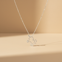 Nouveau Collier Pendentif Cheval en Argent Sterling 925 Plaqué Rhodium pour Filles et Femmes, Idéal pour Mariage, Fiançailles et Fêtes