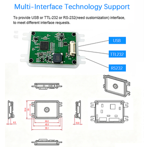 Module de lecteur de code QR intégré EDOO MF27-23Z 1D 2D USB RS232 avec déclenchement automatique, lecteur de codes-barres et lecteur RFID pour kiosque et distributeur automatique - Product Image 6