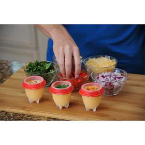 <span class=keywords><strong>Cuiseur</strong></span> à oeufs antiadhésif en silicone XL sans coquille <span class=keywords><strong>Cuiseur</strong></span> à oeufs Tasses Braconniers Batterie de cuisine - Product Image 6