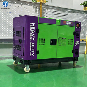 เครื่องกำเนิดไฟฟ้าดีเซลแบบพกพาขนาด 10KVA สำหรับใช้ในชุมชน  แบบเงียบ  พร้อมระบบกันเสียง  กำลังไฟ 5kw  ดีไซน์แบบปิด  ระบบ ATS สำหรับใช้ในบ้านทุกวัน  แรงดันไฟฟ้า 110V - Product Image 1