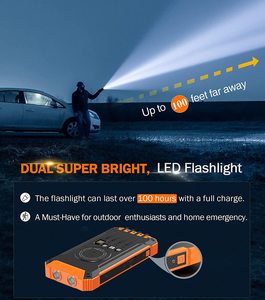 แบตเตอรี่สำรองพลังงานแสงอาทิตย์ 16000mAh พร้อมพอร์ต USB คู่ ช่องเสียบ Micro USB และ Type-C แบตเตอรี่ลิเธียมโพลิเมอร์ - Product Image 3