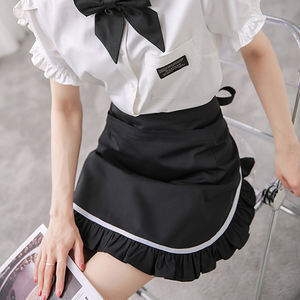 Tablier rétro mignon à volants pour <span class=keywords><strong>femme</strong></span>, costume <span class=keywords><strong>de</strong></span> serveuse, cosplay, déguisement <span class=keywords><strong>de</strong></span> <span class=keywords><strong>femme</strong></span> <span class=keywords><strong>de</strong></span> chambre pour Halloween, tabliers pour la cuisine et la cuisson - Product Image 5