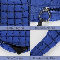 Tas Tote berlapis nilon kustom pabrik tas bahu quilt besar Carryall Puffer ringan tas Hobo bantalan quilt