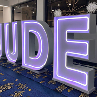 Équipement publicitaire personnalisable de 3 pieds, stand de salon, chapiteau géant en métal éclairé par LED, lettres, signalisation extérieure étanche AC/DC