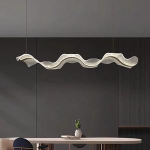 Lámpara de Techo Moderna de Diseño Artístico con Cinta Larga, Lámpara Colgante Minimalista de Lujo para Restaurante, Altura Ajustable, para Recepción - Product Image 2