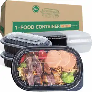 Odm/Oem Pp geri dönüşümlü plastik paket Bento kutusu mikrodalga götürmek öğle yemeği kapları