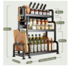 ชั้นวางของในครัวเพื่อการจัดระเบียบอย่างมีประสิทธิภาพและเข้าถึงง่าย 36906-163/164/165/166/167/168/169 - Product Image 3