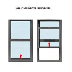 Fenêtre à simple ou <span class=keywords><strong>double</strong></span> battant coulissante verticale électrique automatique américaine avec verre trempé - Product Image 2