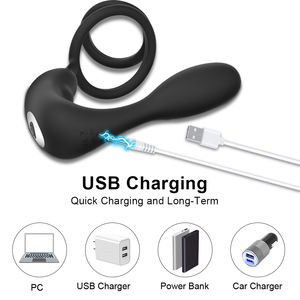 Kostenlose Individuelle Verpackung - Kabelloser Ferngesteuerter Prostata-Massager Anal-Vibrator Penisringe zur Verzögerung der Ejakulation Butt Plug für Männer und Schwule - Product Image 5