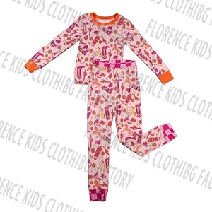 DH ODM Casual Print Style Christmas Green Striped Bamboo 2-Piece Set All-Season Customizable Toddler <strong>Boys</strong> <strong>Clothing</strong> for 8-12 - Product Image 4