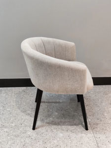 أثاث عصري مريح أبيض مخملي قماش منجد فاخر كراسي بذراع أثاث - Product Image 5