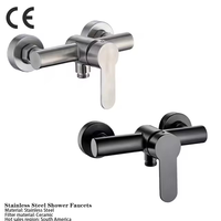 South America <strong>Best</strong> <strong>Sellers</strong> Modern Single Handle Rain Soft Spray Stainless Steel Chrome Polished Wall Mount Shower Ceramic 3-Year