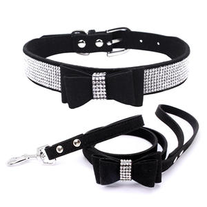 Collar de perro brillante con lazo de diamantes de imitación para perros pequeños | Collar ajustable lindo y ostentoso para mascotas para <span class=keywords><strong>Chihuahua</strong></span> y cachorros - Product Image 5