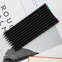 โปรโมชั่นโลโก้ที่กำหนดเองพิมพ์สีดำไม้หลายสีดินสอ HB ดินสอด้วยคริสตัล