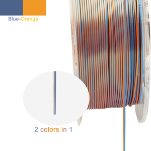 Filament <span class=keywords><strong>PLA</strong></span> magique R3D <span class=keywords><strong>orange</strong></span> et bleu, 2 couleurs, soyeux, pour imprimante 3D FDM/stylo 3D, 1,75 mm, 1 kg, 340 m de longueur, tolérance de 0,02 mm, ROHS - Product Image 2