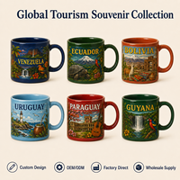 Mug à café en céramique souvenir du Venezuela, personnalisé, cadeau touristique avec design de monument, boîte cadeau, OEM ODM, vente en gros
