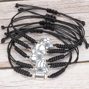 Bracelet de foot pour <span class=keywords><strong>homme</strong></span>, réglable, cordon à perles pour le Football, le Rugby, le Tennis - Product Image 3
