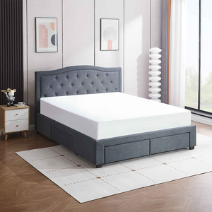 Lit King Size Moderne de Luxe avec Cadre Rembourré Confortable et Tiroirs – Mobilier de Chambre pour Adultes - Product Image 4