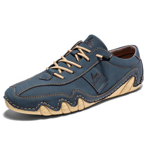 Calzado deportivo de moda para hombre, venta al por mayor de fábrica, cómodo y transpirable, zapatos casuales de cuero con cordones hechos a mano - Product Image 6