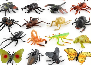 Figurine di animali giocattoli plastica ape farfalla formica ragno millepiedi libellula coccinella per terrario artigianato bambino educazione precoce - Product Image 3