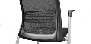 Chaise de formation Borito HY-852, design moderne et léger, dossier en maille respirante, accoudoirs fixes, pliable et empilable, pour bureau - Product Image 6