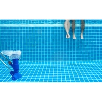 Kit d'aspirateur de piscine portable en plastique avec poignée en aluminium, outils de nettoyage manuels filaires, accessoire d'entretien pour piscine