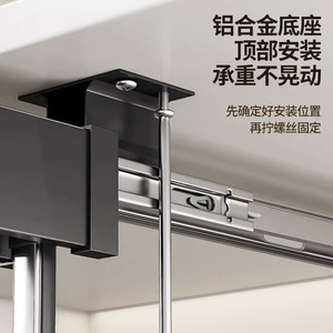 Retractable Clothes <b>Rack</b> Single Bar Wall Mounted Push Pull Type <b>Drying</b> <b>Rack</b> For Wardrobe Clothing Organizer - Product Image 2