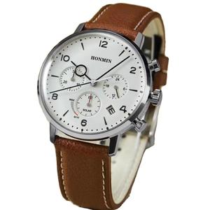 El popular reloj de cuarzo para hombre de la serie Zipper con fase lunar multifuncional presenta una correa de cuero de lujo para negocios. - Product Image 3