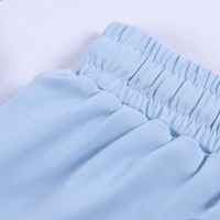 Ensemble deux pièces d'été pour filles, t-shirt à manches courtes avec logo brodé, en tissu éponge respirant polyester/coton, bord festonné