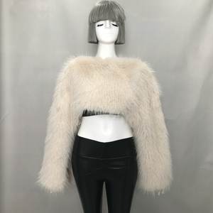 Otoño nueva moda de mujer personalizada Simple suelta versátil Chaqueta corta de manga larga abrigo estilo piel de oveja de piel sintética - Product Image 6