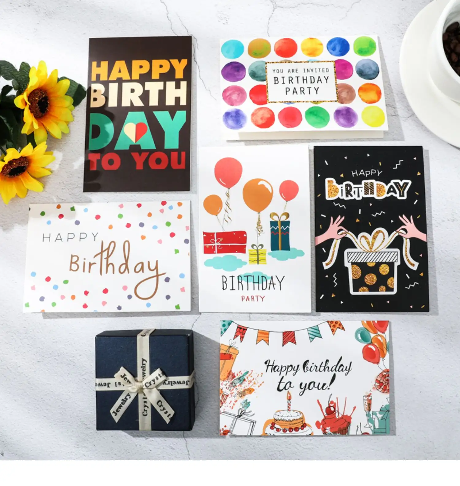 Красочные бумажные поздравительные открытки, открытки с благодарностью, высококачественные цветные открытки на заказ