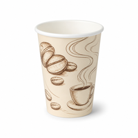 Gobelets à café jetables en gros de Chine, 8oz, 12oz, 16oz, en papier kraft à paroi simple pour boissons à emporter