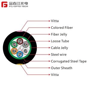 Cable <span class=keywords><strong>de</strong></span> Comunicación <span class=keywords><strong>de</strong></span> Fibra Óptica Trenzada <span class=keywords><strong>de</strong></span> Cobre PBT GYTS/GYTA OPGW para Exteriores <span class=keywords><strong>de</strong></span> Modo Único <span class=keywords><strong>de</strong></span> <span class=keywords><strong>la</strong></span> Marca FCJ, G652D/G657A1/A2 - Product Image 5