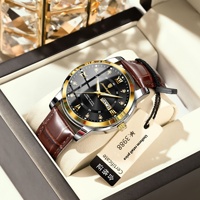 POEDAGAR 936 Montre de sport de luxe à quartz pour homme, étanche, boîtier en alliage avec affichage lumineux de la date et du jour, cadran en verre, nouvelle collection homme