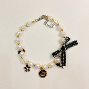 Pet Collar Pearl Jewelry Elegant Style <b>Small</b> Breed Dog Cat <b>Necklace</b> Geometry Pattern All Seasons Jeweled Accessory - Product Image 3