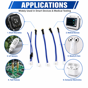 定制 JST PH 2.0mm 转 2 针 Pogo Pin 线束 UL1007 24AWG 弹簧式连接器电缆，用于磁力充电 - Product Image 3
