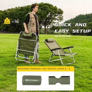 เก้าอี้ตกปลาพับได้ปรับระดับได้ 4 ระดับ รุ่น Whitsunday Iron แบบพกพา สำหรับเดินป่า ปีนเขา ชายหาด สีเขียว - Product Image 6