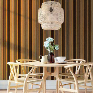 Panneau mural décoratif 3D rectangulaire insonorisant en MDF à lattes pour salon et <span class=keywords><strong>chambre</strong></span> à coucher - Product Image 1