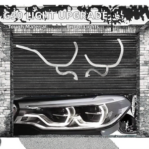 Giá Tốt Loạt G38 <span class=keywords><strong>G30</strong></span> Lớn Ánh Sáng Vòng Đôi Mắt Thiên Thần Muỗng Hình Đèn Pha Ban Ngày Chạy Ánh Sáng Khuếch Tán Cho 5 Loạt Mới - Product Image 2