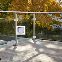 Pince de fixation sécurisée pour balustrade en verre moderne, en acier inoxydable de haute qualité, réglable, pour balcons, escaliers, garde-corps résistants à l'eau et à la rouille, jardins et centres commerciaux