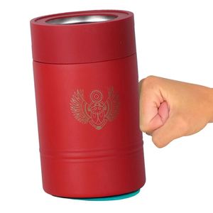 12Oz Double Wall Stainless Steel Vacuum Insulated Suction Cup Can Cooler Custom Logo Plastic <b>Bottles</b> for Hair Oil for Camping - Product Image 1