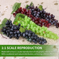 En gros, grappes de raisins artificiels en PVC avec effet givré, fruits de simulation, accessoires de photographie