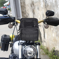 Tas Stang Motor Sissy Bar T-Bar untuk Harley Softail Dyna Sportster FXBB Custom Tas Stang Depan Tas Kantong Perjalanan