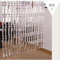 Rideau de perles triangulaires en cristal de 1 mètre pour plafond, idéal pour la décoration de la maison et de mariages, finition polie