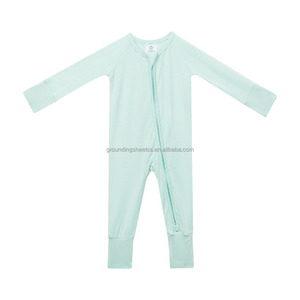 Combinaison de sommeil pour bébé en bambou biologique, double <span class=keywords><strong>fermeture</strong></span> <span class=keywords><strong>éclair</strong></span>, sans pieds, certifiée GOTS - Product Image 5