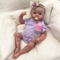 Poupée de mode de 19 pouces avec corps entièrement en vinyle souple, fille Julieata, toucher réaliste, bébé câlin, peinture multicouche, peau 3D